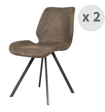 Horizon microfibre vintage marron