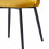 MALOU-Chaise indus tissu curry pieds noir brossé (x2)