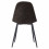 ORLANDO - Chaise microfibre vintage ébène pieds métal noir (x2)