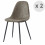 ORLANDO - Chaise microfibre vintage brun clair pieds métal noir (x2)