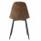 ORLANDO - Chaise microfibre vintage brun pieds métal noir (x4)