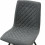 OXFORD-Chaise indus tissu bleu pieds noir (x2)