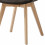 STEFFY OAK-Chaise vintage microfibre vintage ébène pieds chêne(x2)