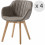 STEFFY OAK-Chaise vintage microfibre vintage marron clair pieds chêne(x4)