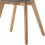STEFFY OAK-Chaise vintage microfibre vintage marron clair pieds chêne(x4)