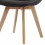 STELLA OAK-Chaise vintage microfibre vintage ébène pieds chêne (x2)