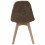 STELLA OAK-Chaise vintage microfibre vintage marron pieds chêne (x4)