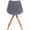 CROSS-Chaise scandinave gris pieds chêne (x4)
