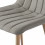 CARLA-chaises Scandinave tissu lin pieds métal effet bois(x4)