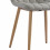 CARLA-chaises Scandinave tissu lin pieds métal effet bois(x4)