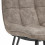 LILY-Chaise microfibre vintage brun clair pieds métal noir (x2)