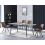 HORIZON-Chaise indus microfibre brunvintage et noir brossé (x2)