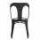 MAT - Chaise industrielle gris mat pieds métal (x2)