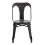 MAT - Chaise industrielle gris mat pieds métal (x2)