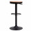 WOOD-Tabouret de bar réglable industriel anthracite mat/chêne pieds métal noir(x2)