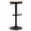 WOOD-Tabouret de bar réglable industriel anthracite mat/chêne pieds métal noir(x2)