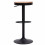 WOOD-Tabouret de bar réglable industriel anthracite mat/chêne pieds métal noir(x2)