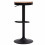 WOOD-Tabouret de bar réglable industriel anthracite mat/chêne pieds métal noir(x2)