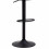 WOOD-Tabouret de bar réglable industriel anthracite mat/chêne pieds métal noir(x2)