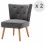 MALCOLM - Fauteuil Scandinave tissu gris pieds bois(x2)