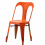 OLDIES - Chaise industrielle métal orange patiné (x2)