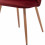 LOLA- Chaise Scandinave velours lie de vin pieds métal effet bois,(x2)