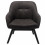 MALMO-Fauteuil vintage ébène pieds bois noir