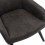 MALMO-Fauteuil vintage ébène pieds bois noir