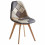 STELLA OAK - Chaise vintage patchwork vintage pieds chêne (x1)