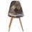 STELLA OAK - Chaise vintage patchwork vintage pieds chêne (x1)