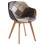 STEFFY OAK-Chaise patchwork vintage pieds chêne (x1)