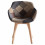 STEFFY OAK-Chaise patchwork vintage pieds chêne (x1)