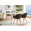 STEFFY OAK-Chaise patchwork vintage pieds chêne (x1)