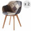 STEFFY OAK-Chaise patchwork vintage pieds chêne (x2)