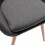 BJORN,Chaise pieds métal décor bois,tissu gris (x2)