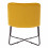 MOLTO- Fauteuil Design velours curry pieds métal noir(x2)