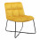 MOLTO- Fauteuil Design velours curry pieds métal noir(x2)