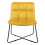 MOLTO- Fauteuil Design velours curry pieds métal noir(x2)