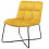 MOLTO- Fauteuil Design velours curry pieds métal noir(x2)