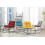 MOLTO- Fauteuil Design velours curry pieds métal noir(x2)