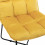 MOLTO- Fauteuil Design velours curry pieds métal noir(x2)