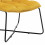 MOLTO- Fauteuil Design velours curry pieds métal noir(x2)