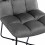 MOLTO - Fauteuil vintage velours gris pieds métal noir(x2)