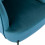 CUT- Fauteuil Design velours bleu canard pieds métal noir