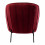 CUT- Fauteuil Design velours lie de vin pieds métal noir