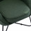 JONAS-Fauteuil Design tissu vert forêt pieds métal noir