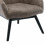 MALMO - Fauteuil vintage marron clair pieds bois noir