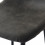 MANCHESTER-Tabouret de bar microfibre vintage ébène pieds métal noir (x4)