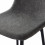 MANCHESTER-Tabouret de bar tissu gris anthracite pieds métal noir (x4)