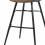 QUEENS - Sedia da bar industriale microfibra marrone scuro gambe metallo nero (x2)